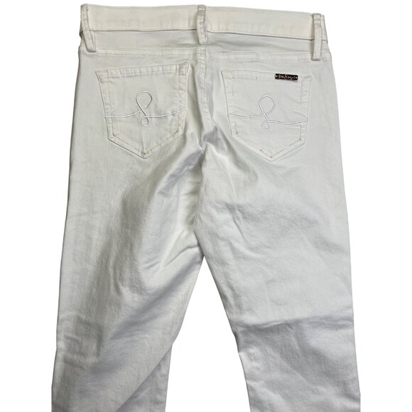Women's White Mid-Rise Skinny Jeans Size 6 By Lilly Pulitzer - Picture 6 of 11